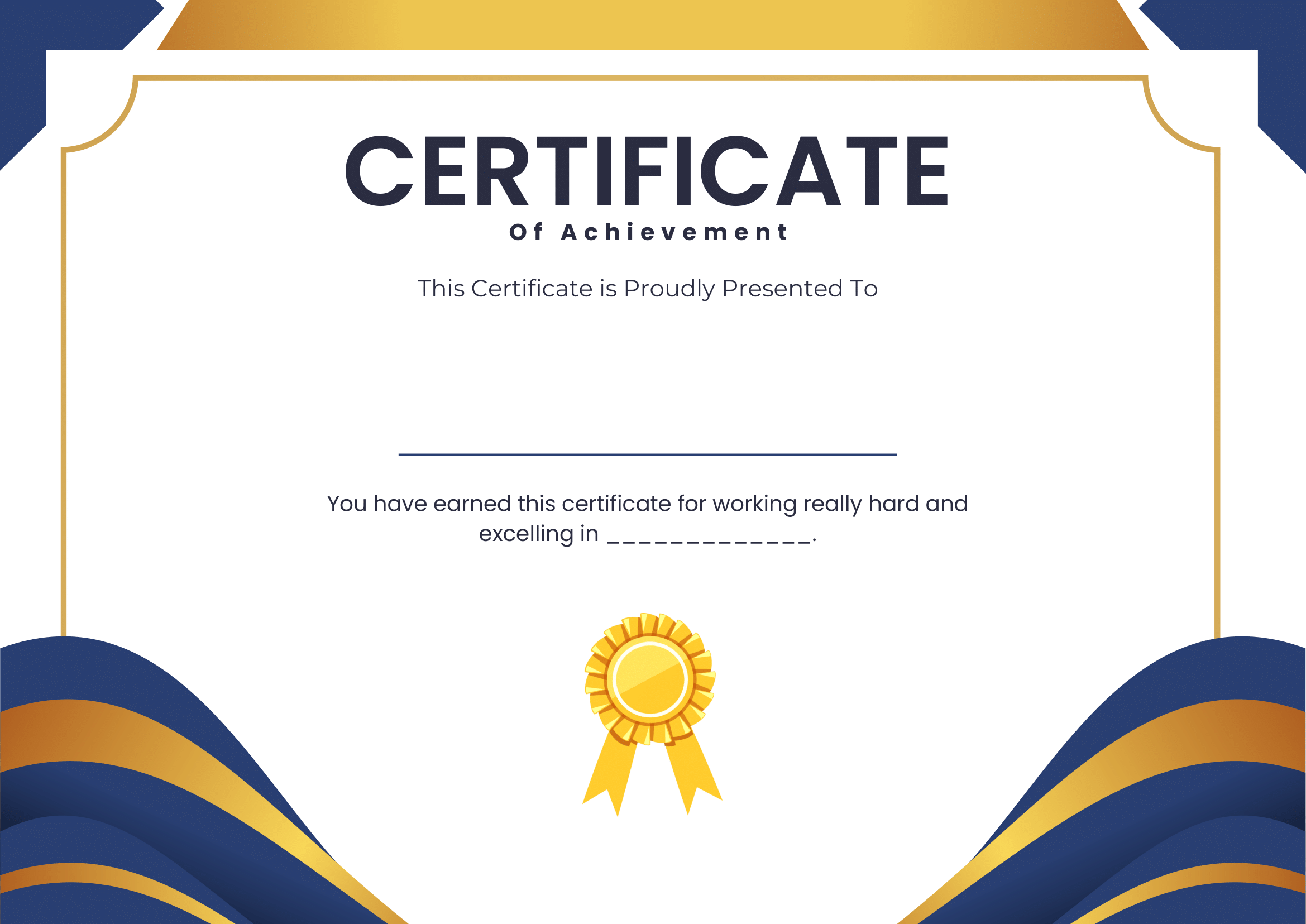 Certificate of Achievement Preview
