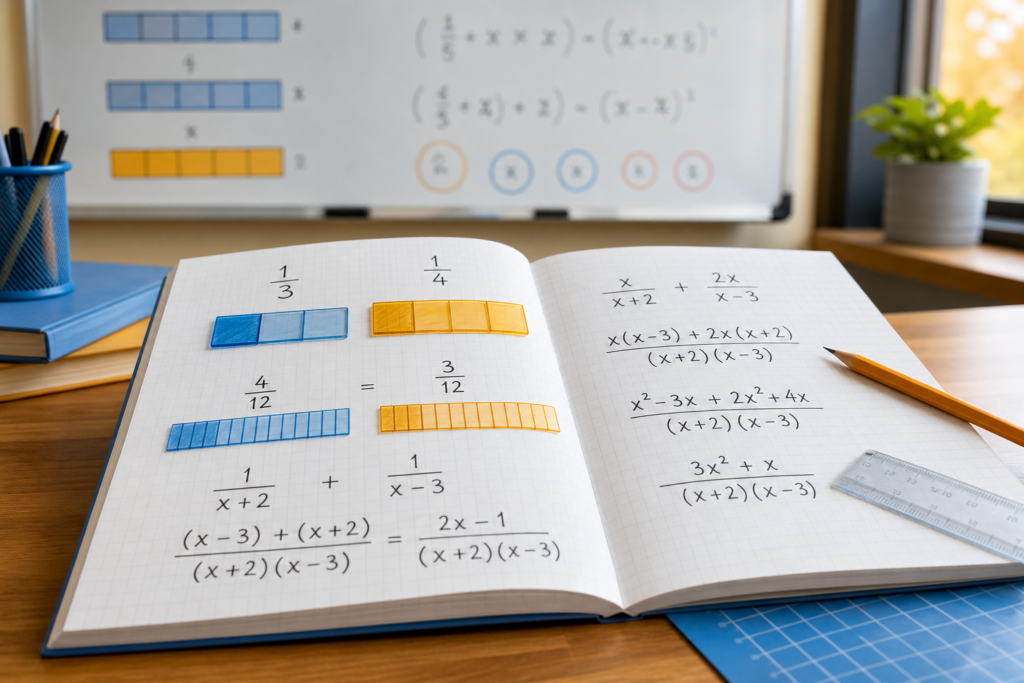Algebraic Fractions and Common Denominators Made Clear Algebraic Fractions and Common Denominators Made Clear