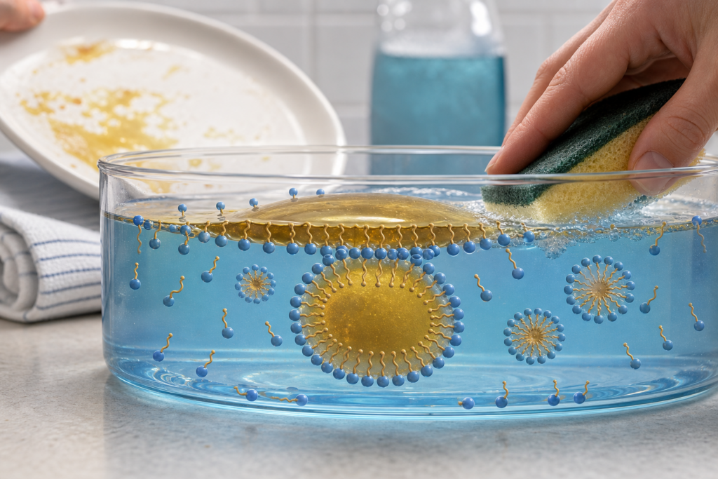 How Soap Defeats Grease: The Chemistry of Surfactants and Micelles