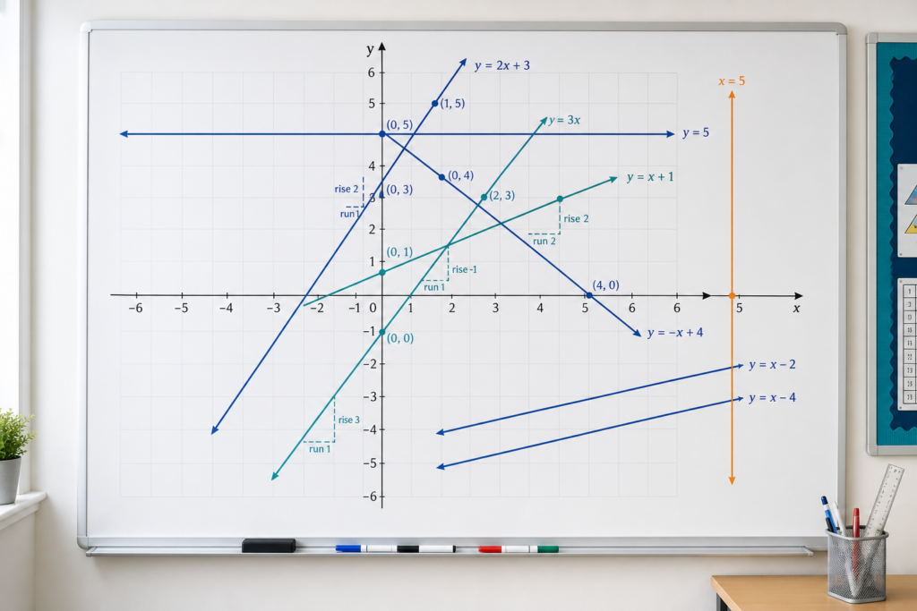Straight-Line Graphs and Their Equations