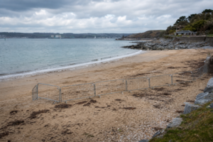 Sandy Mount Batten foreshore in Plymouth beside the sea